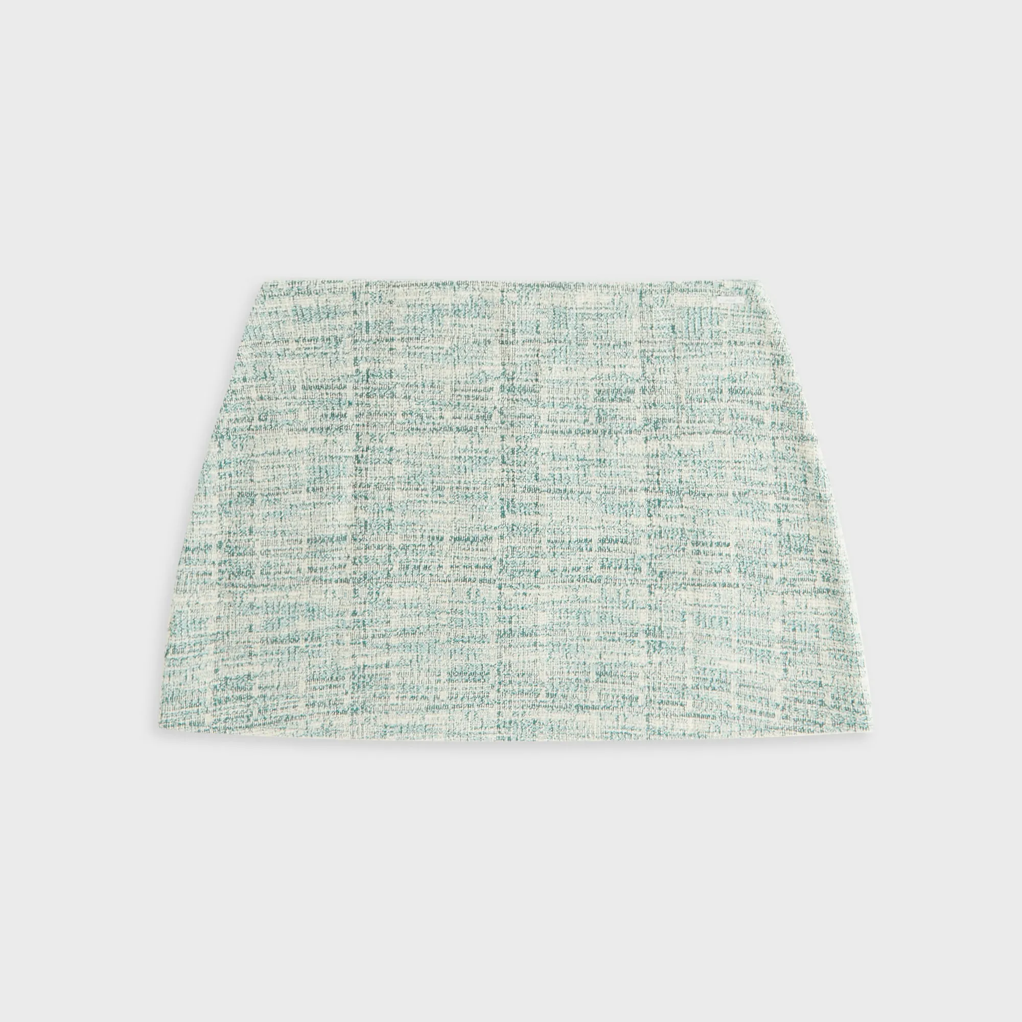 Glossy Texture Blogger Favorite Kith Women Tweed Sven Skort - Mykonos