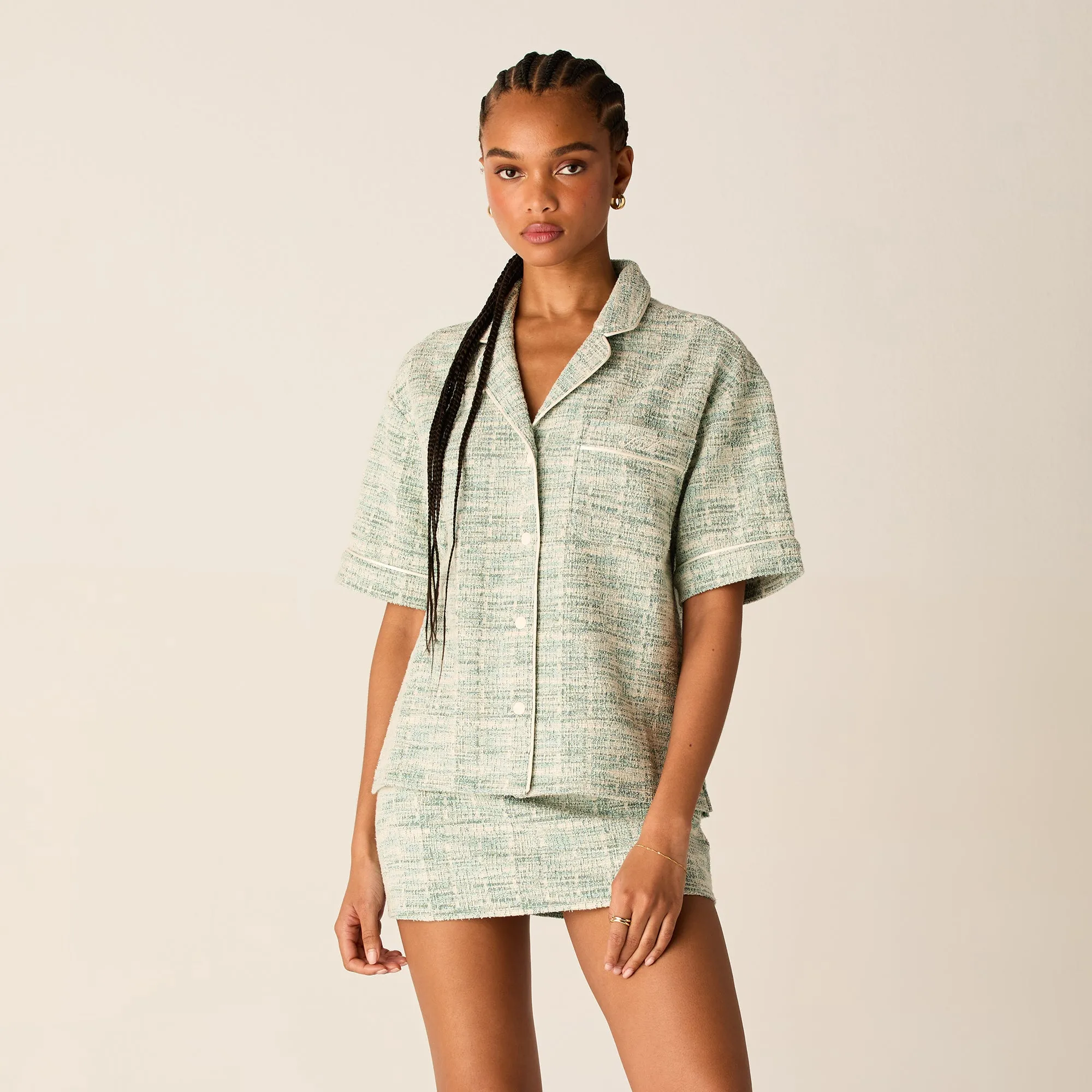 Kith Women Tweed Sven Skort - Mykonos Animal Print