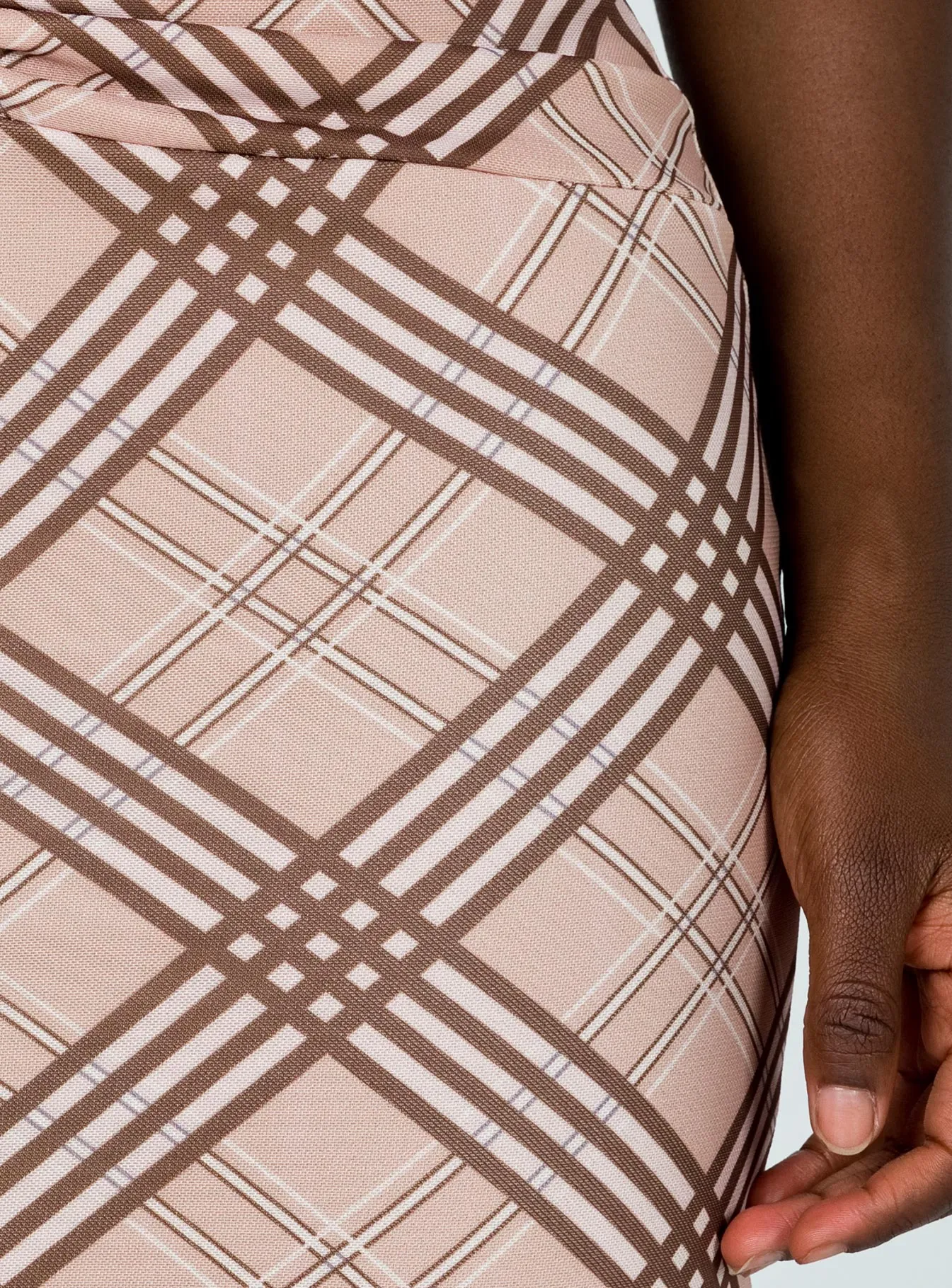 Dom Mini Skirt Brown Sporty Casual