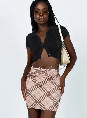Dom Mini Skirt Brown Fashion Mood