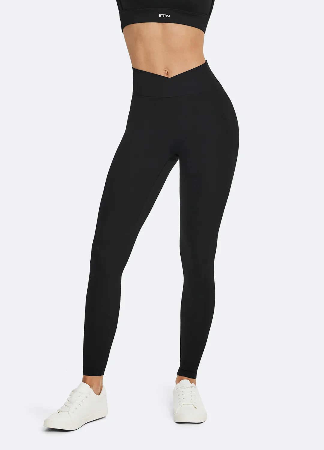 Squat Proof Indoor Exercise V-Cut Scrunch Leggings