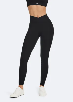 Squat Proof Indoor Exercise V-Cut Scrunch Leggings