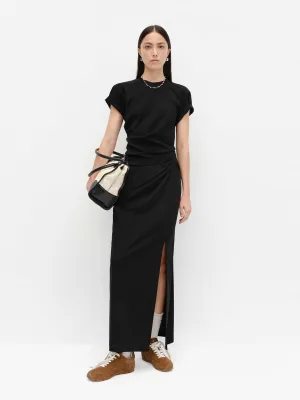 Simple Flow Cotton Blend Top and Skirt Set