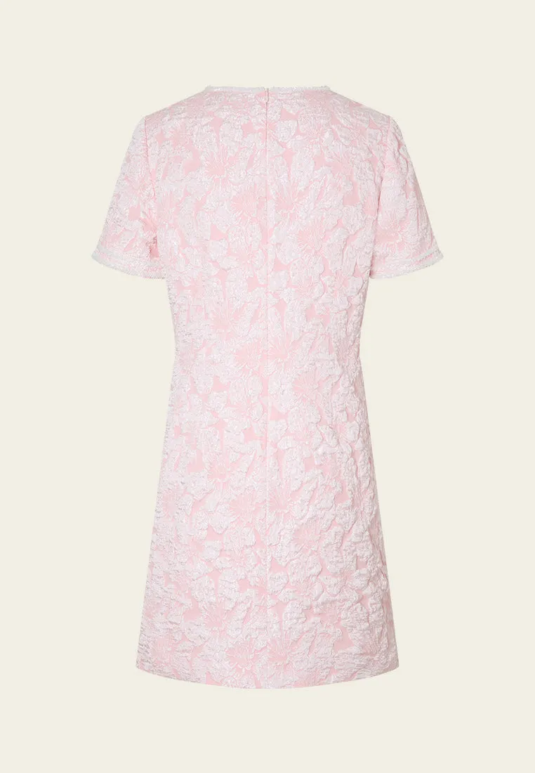 Embossed-effect Jacquard Dress EasyCareMaterial Kind Soul