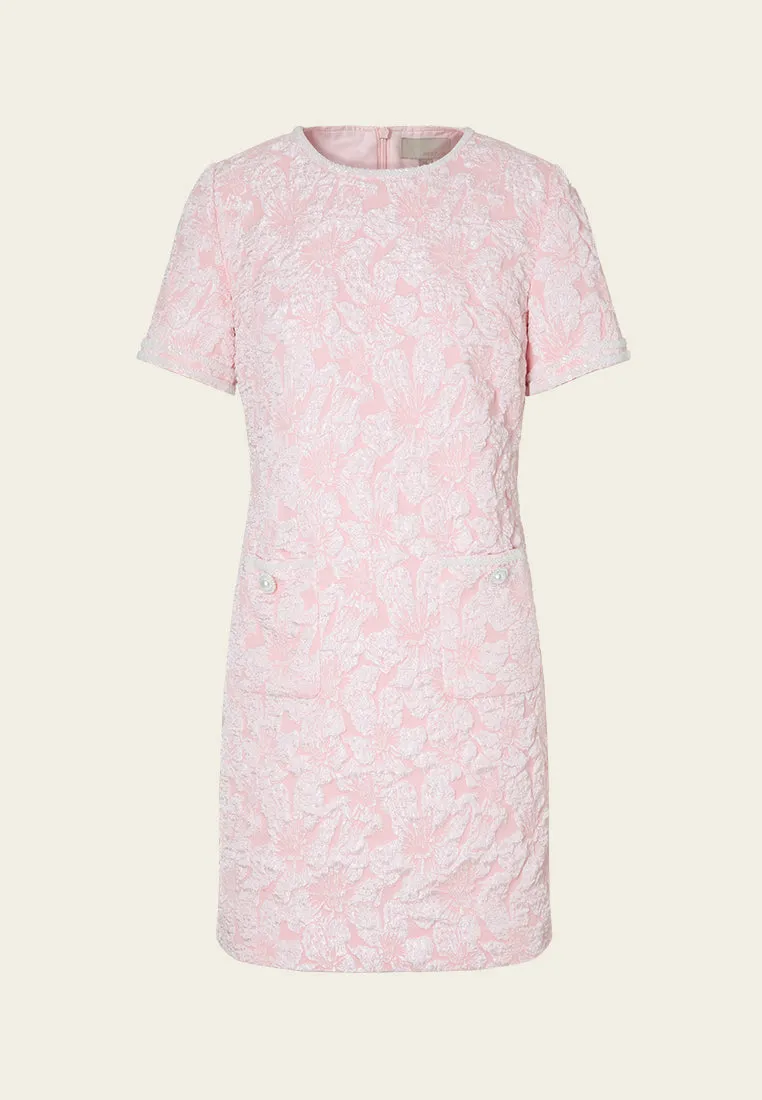 Embossed-effect Jacquard Dress ButterySoftTexture Beach Ease