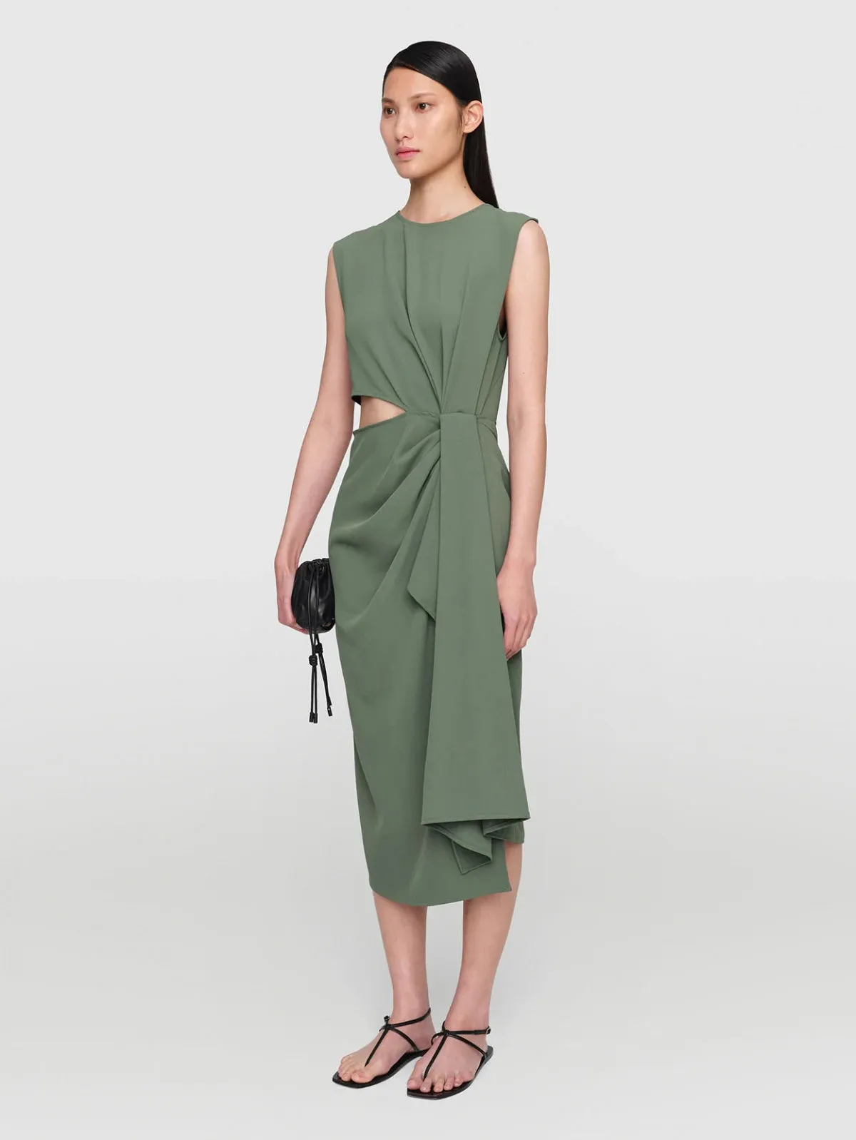 Fur Fit Stage Feel Pistachio Seymour Tri Acetate Dress