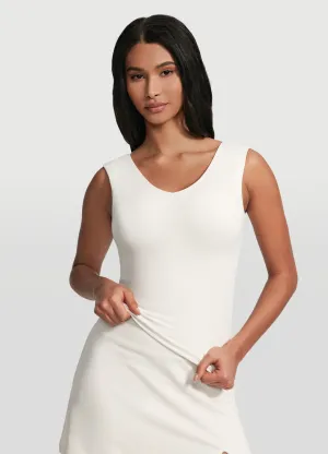 Moisture control Open Back V-Neck Top