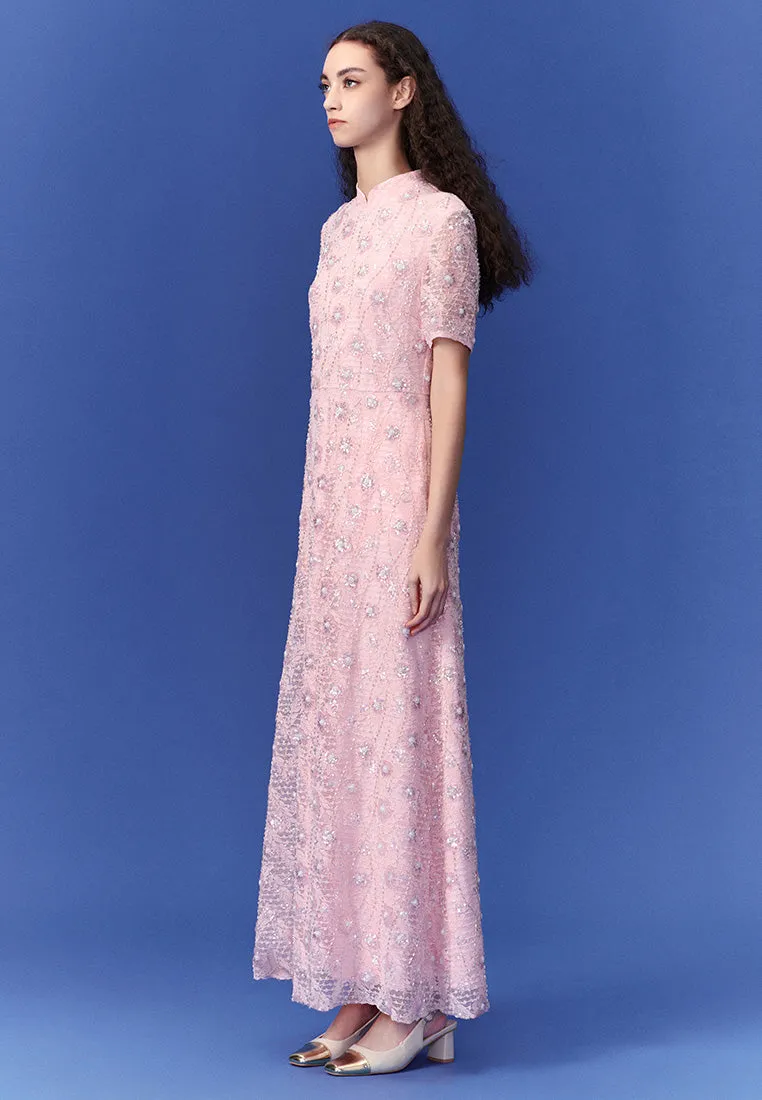 Stand Collar Lady's Dress Virtual Fit Picnic Fun