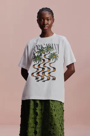 Off-White Copacabana Relaxed Organic Cotton T-Shirt TumbleDry Safe Planet Glow