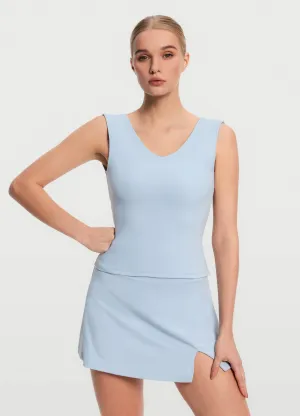Open Back V-Neck Top Urban Coolness Easy Care Washing Cycle