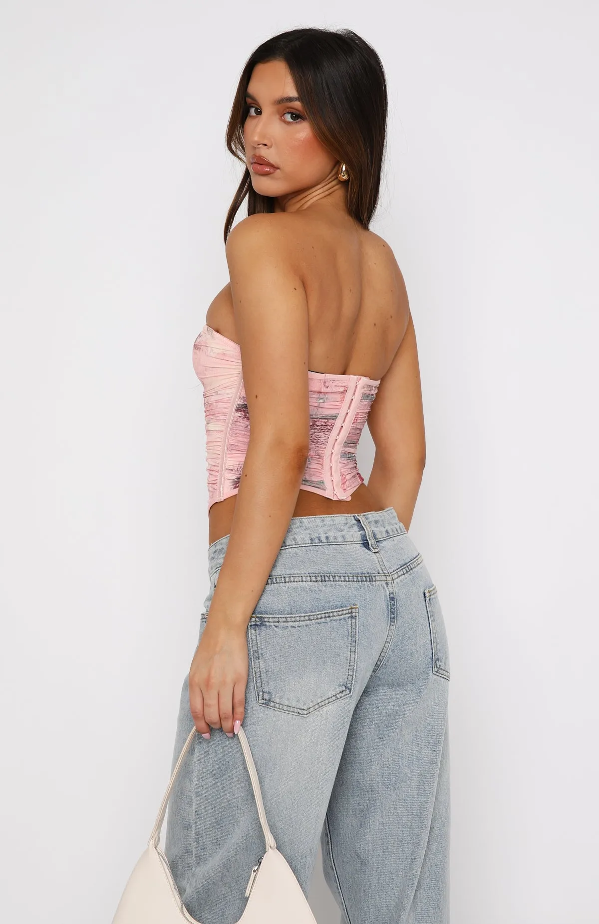 LightweightFabric QuickDry Performance Give Me Notice Strapless Top Primrose Pink