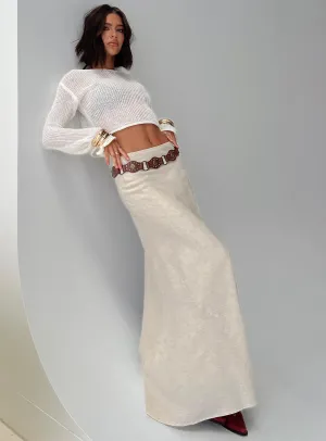 All In Maxi Skirt Beige Fold Over Design Wardrobe Hero