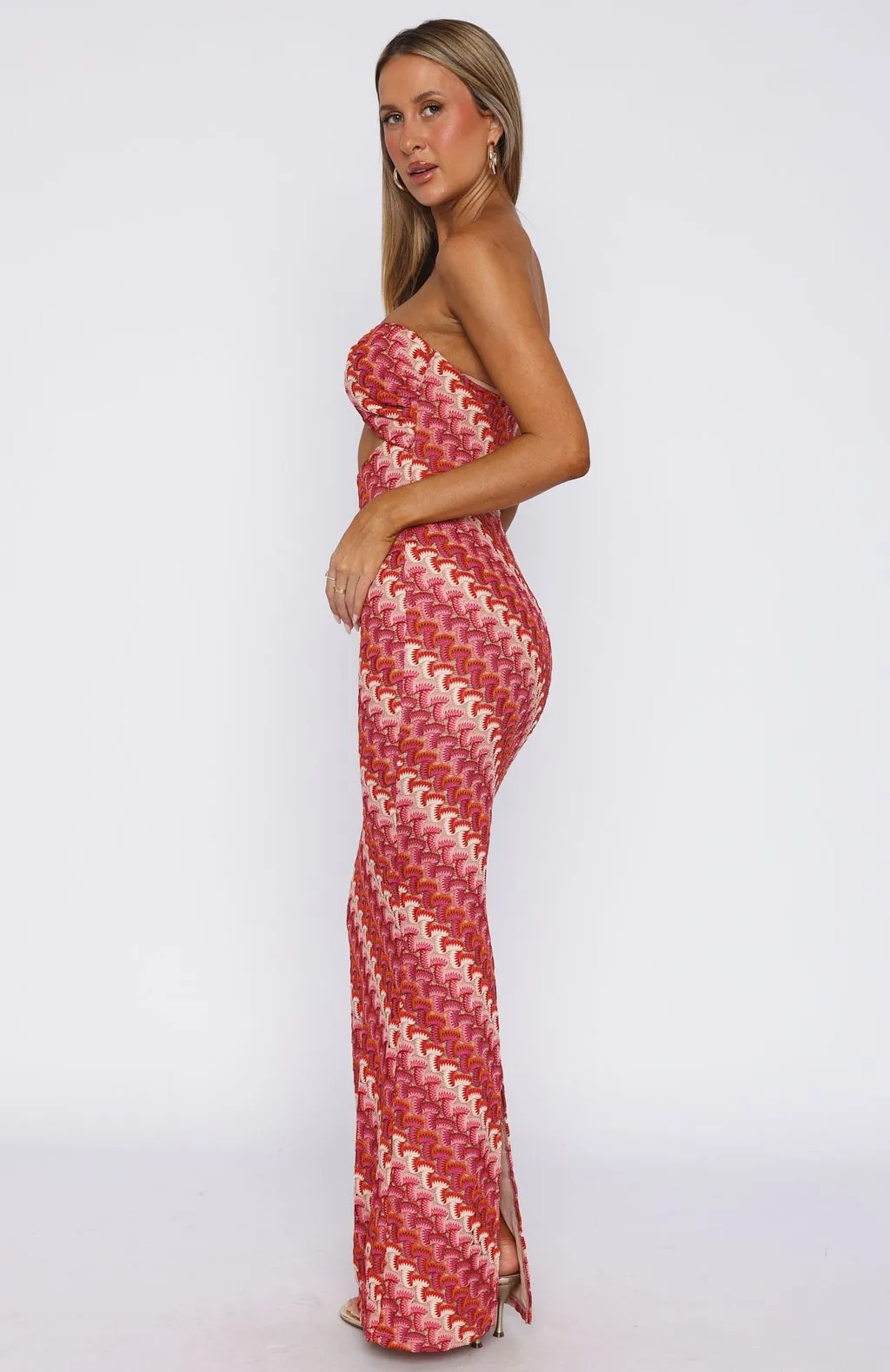 Rock Your World Strapless Maxi Dress Berry Meeting Ready AdaptiveFit