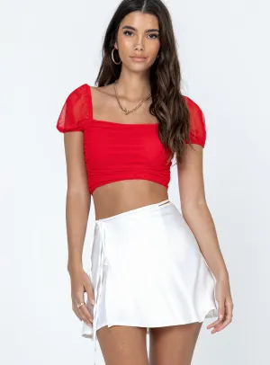 Skylar Mini Skirt White Easy Fashion Cozy Outfit