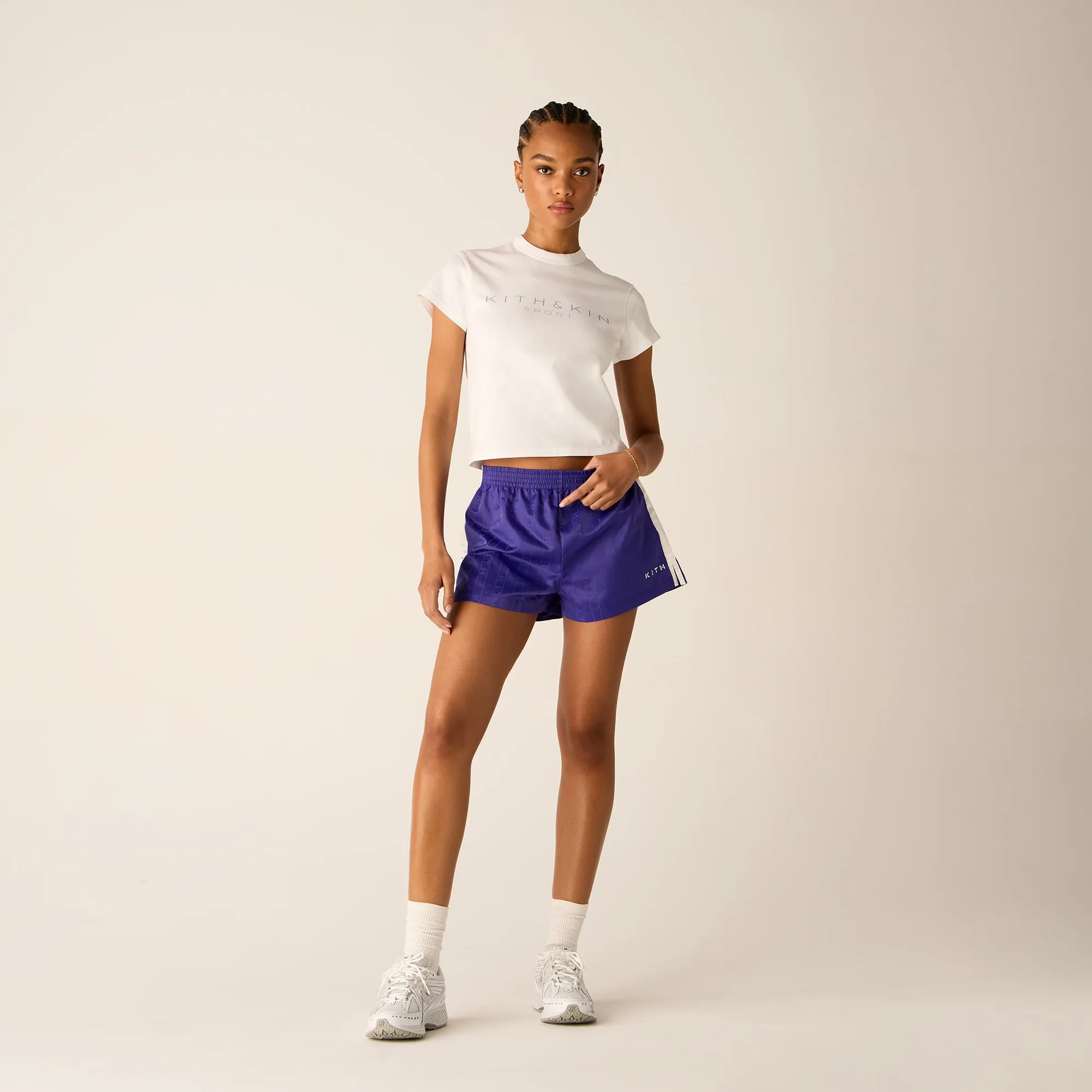 Clean Feel Leather shorts Kith Women Nilah II Soccer Shorty - Trophy