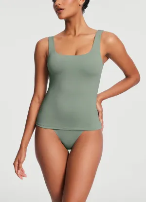 Air Freshness Square Neck Tank Top