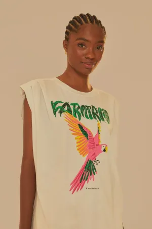 Off-White Farm Rio Pleat Organic Cotton T-Shirt Reflective Safety Accents Date Vibe