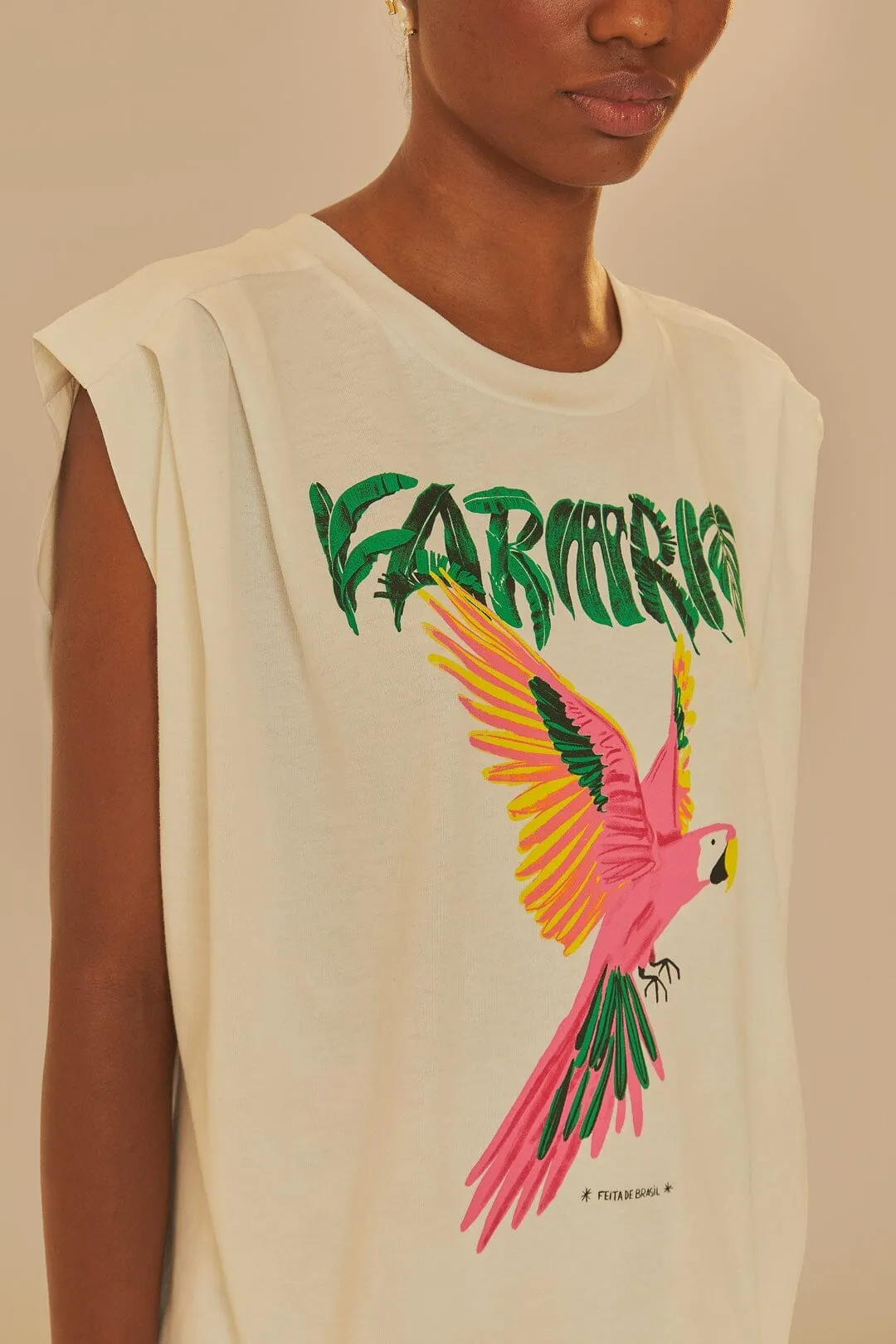 Off-White Farm Rio Pleat Organic Cotton T-Shirt Energy Mood