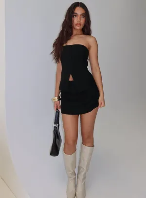 Personality Style Tiered Layers Full Disclosure Skort Black