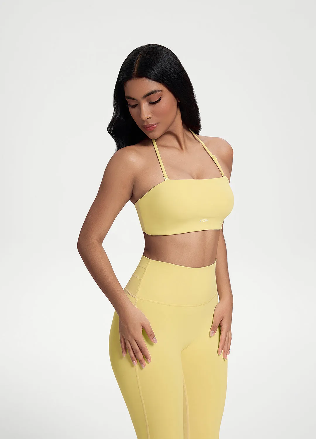 DoubleStitched Hemming Back-Clasp Bandeau Top