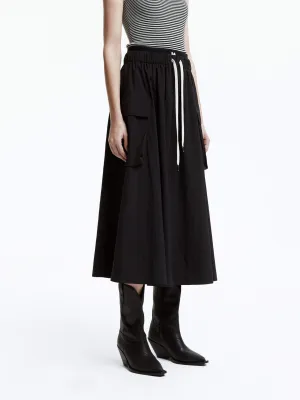 mix and match Double Waist Midi Skirt