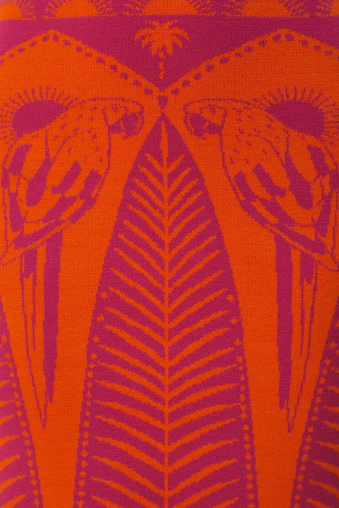 Vibrant Touch Modest Wear Pink Macaw Elegance Knit Skirt