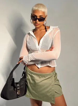 Layered Look Relaxed Style Motel Zephyr Skirt Taupe