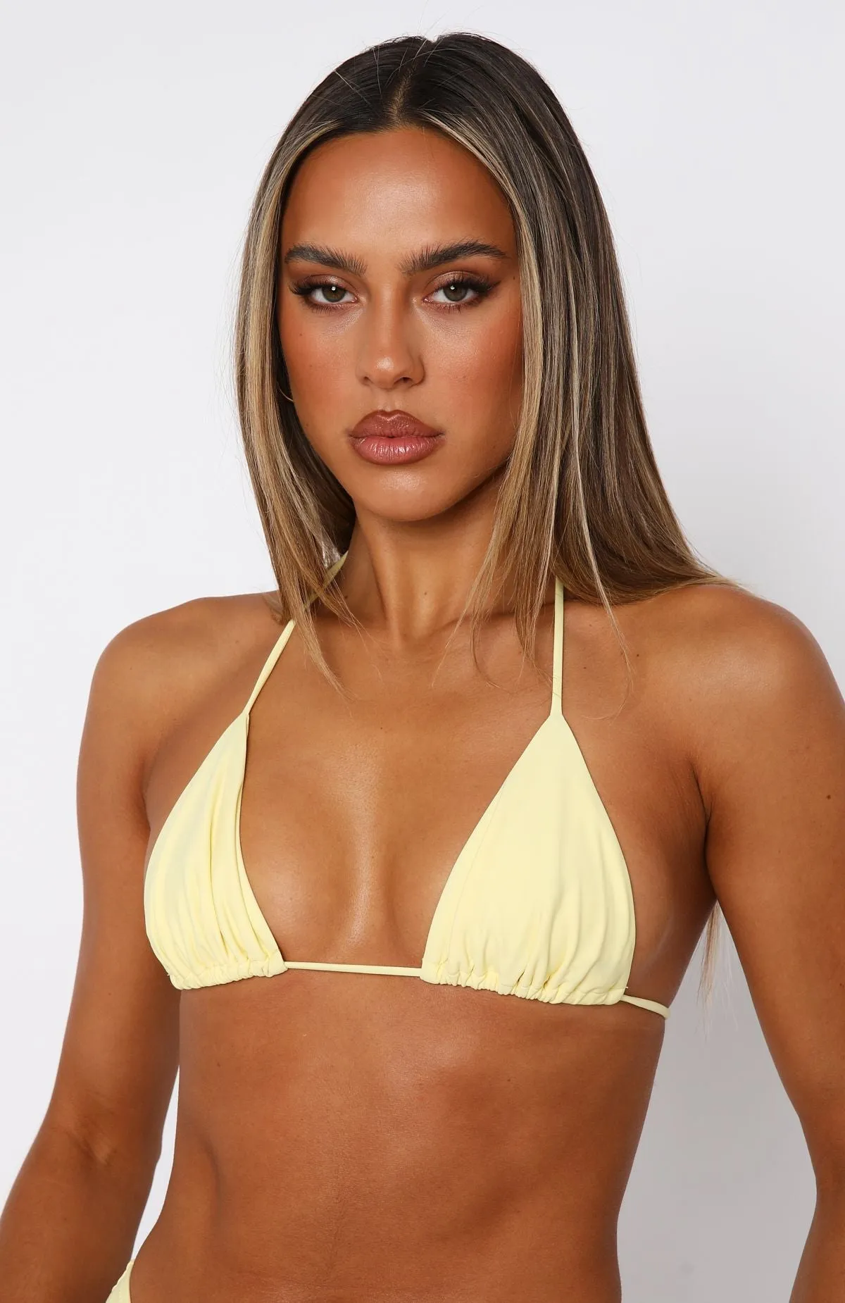 Reinforced Stitching Ocean Fit Golden Hour Bikini Top Lemon