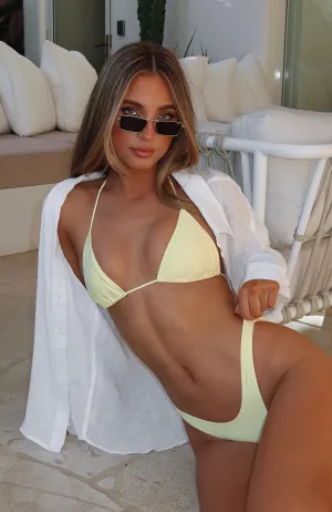 Golden Hour Bikini Top Lemon Sprint Fit Net Fit