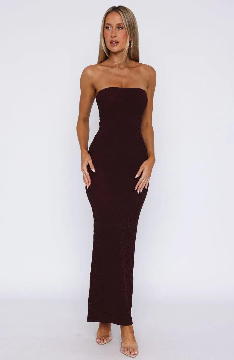 QuickDryTechnology QuickEvaporation Mad Love Strapless Maxi Dress Burgundy