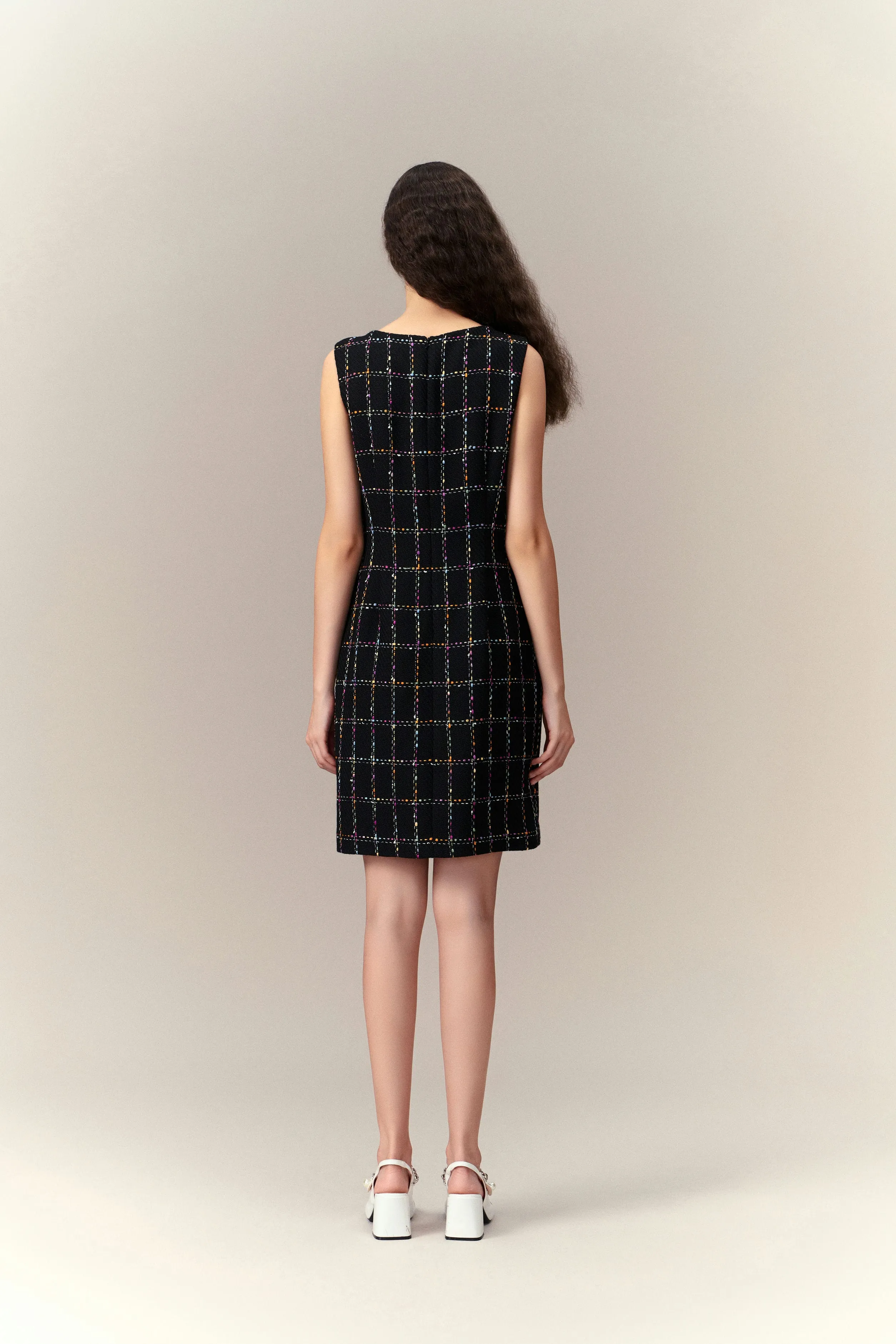 EcoCertifiedTextile Embellished Sleeveless Dress
