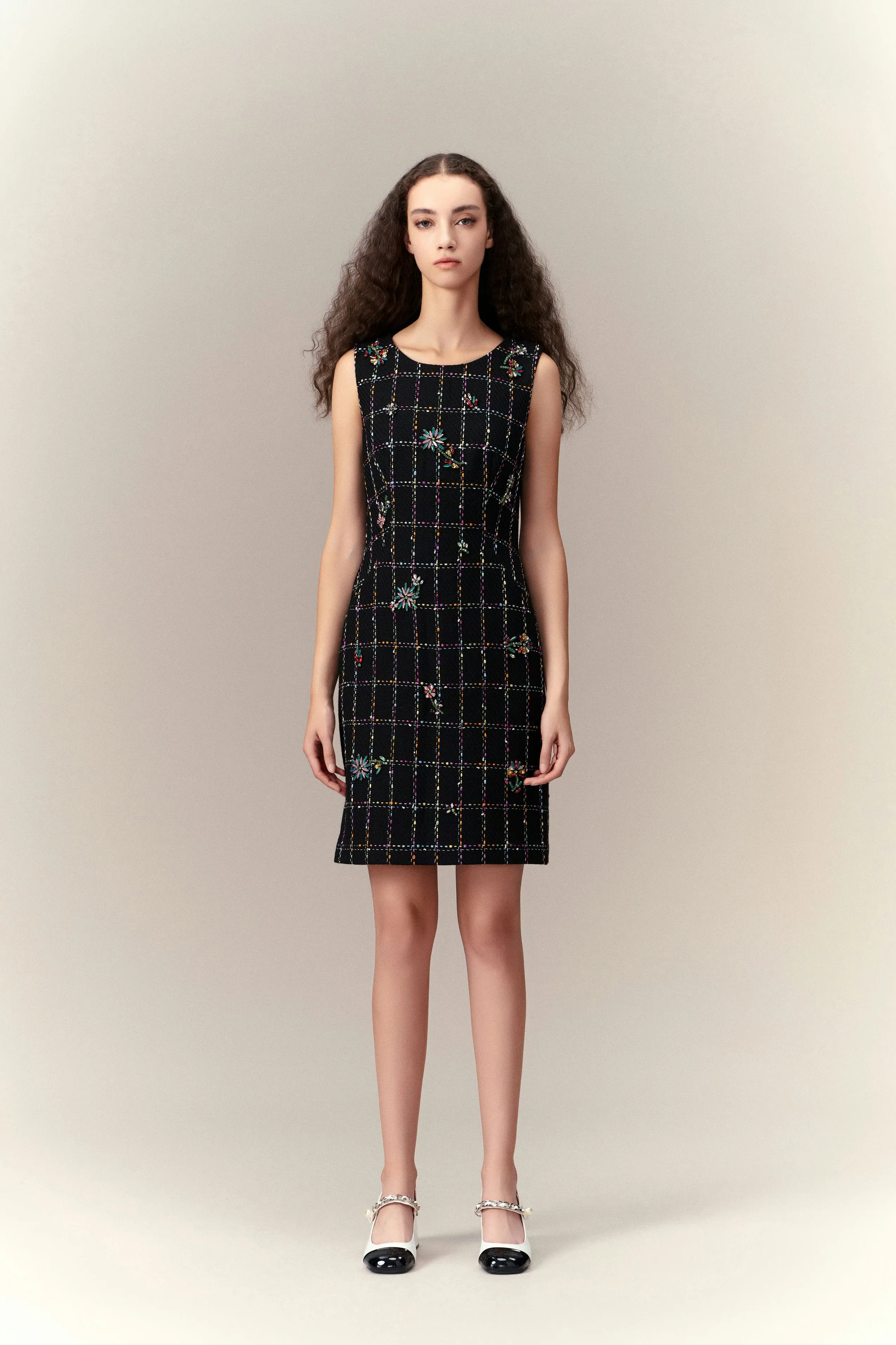 Embellished Sleeveless Dress Cool Glow