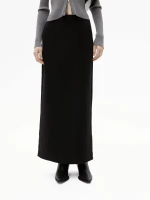 Straight Cut Maxi Skirt Foil Print Neat Mood