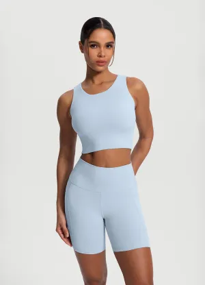 Odor Resistant Fabric High Neck Cropped Tank Top