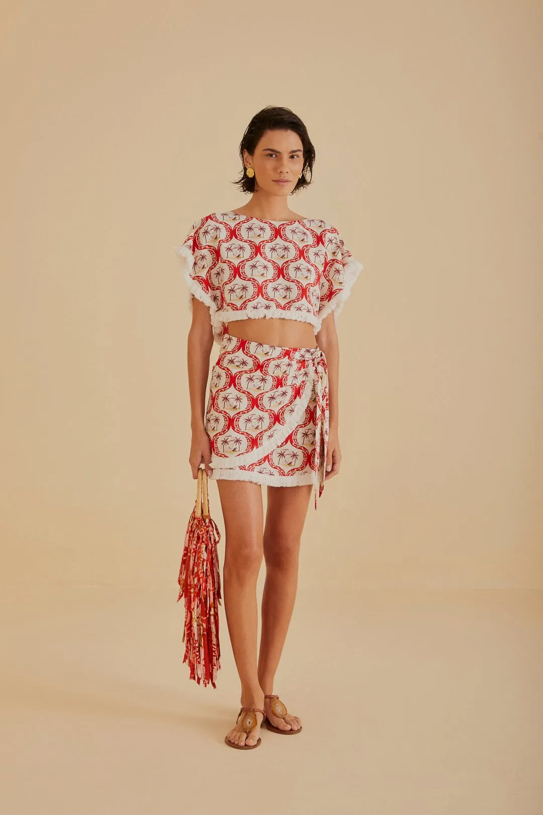 Summer Beach LENZING? ECOVERO? Euroflax? Mini Skirt Push Button Closure