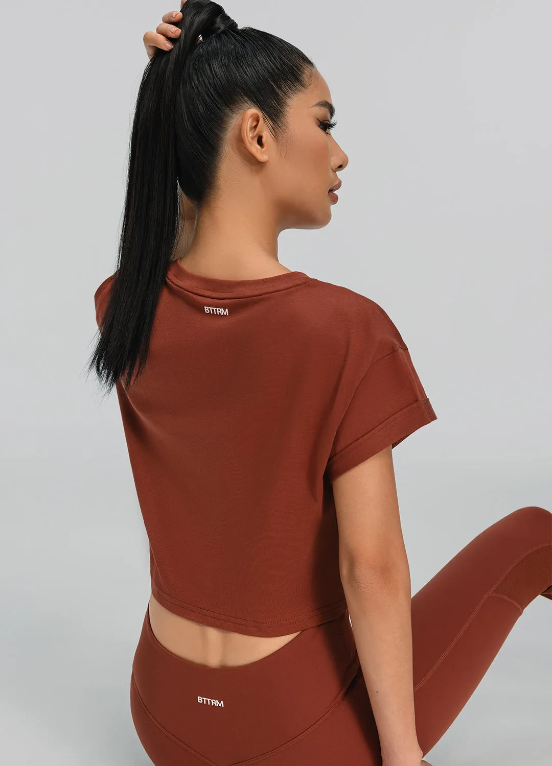 Cropped Cotton T-Shirt Holiday Style Trend Minimal Comfort