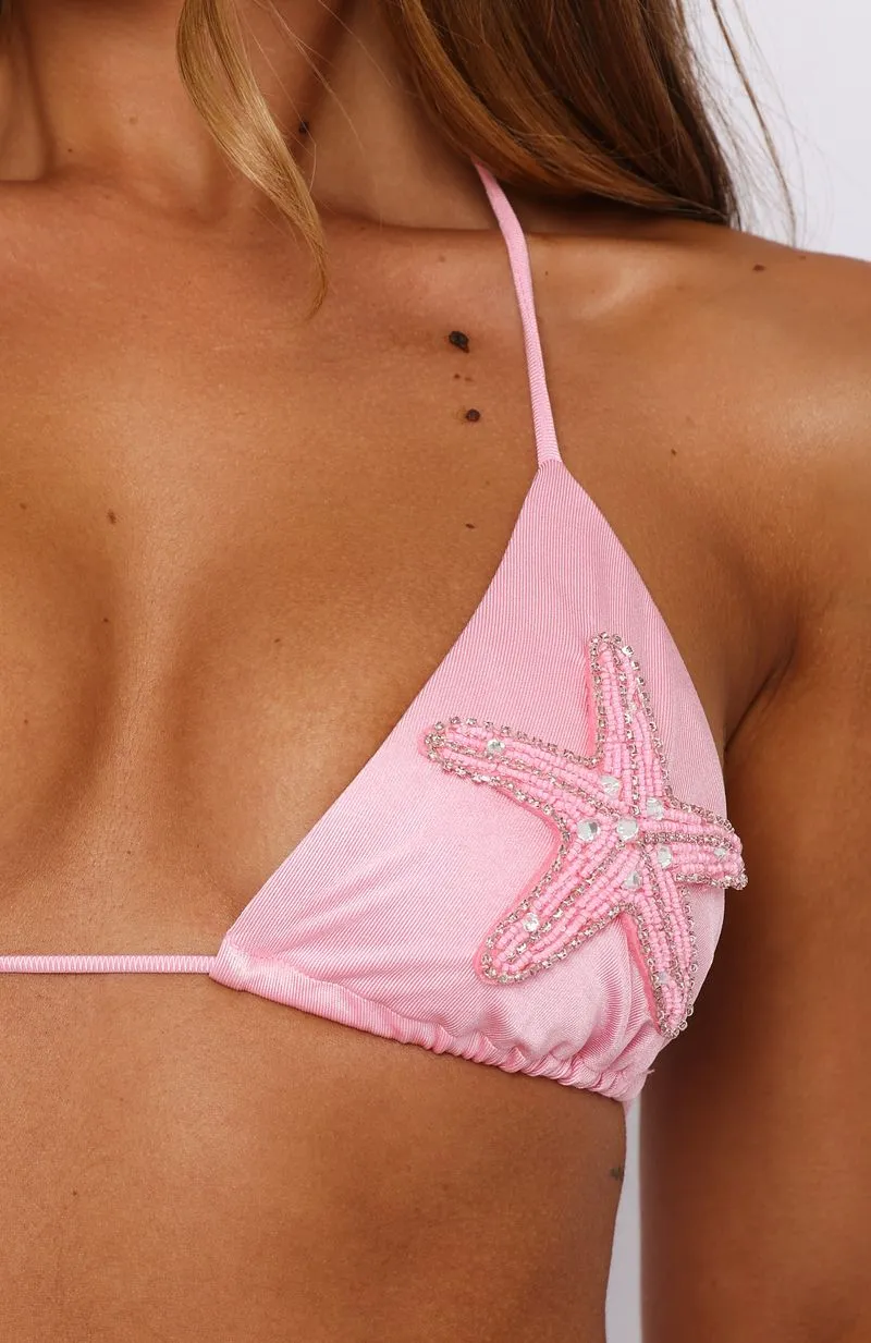Story Mood NonRestrictive Movement Starry Shores Bikini Top Blush Pink