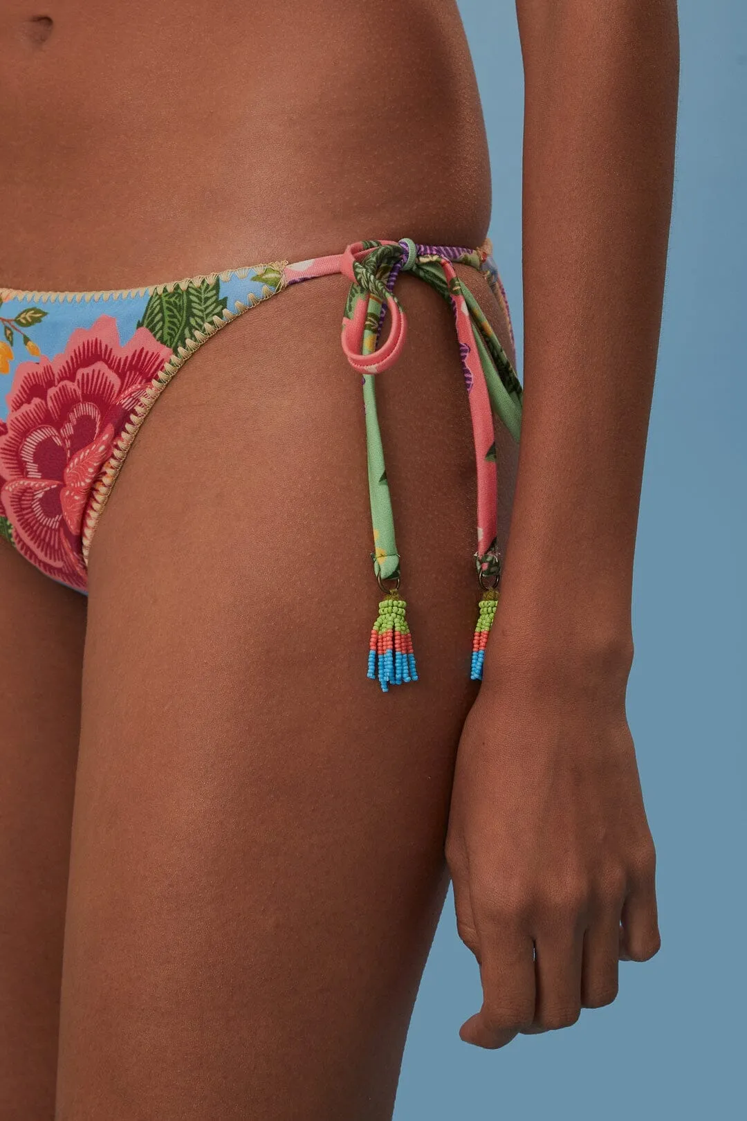MachineWashable ZeroRestrictionMobility Flower Scarves Side Tie Bikini Bottom