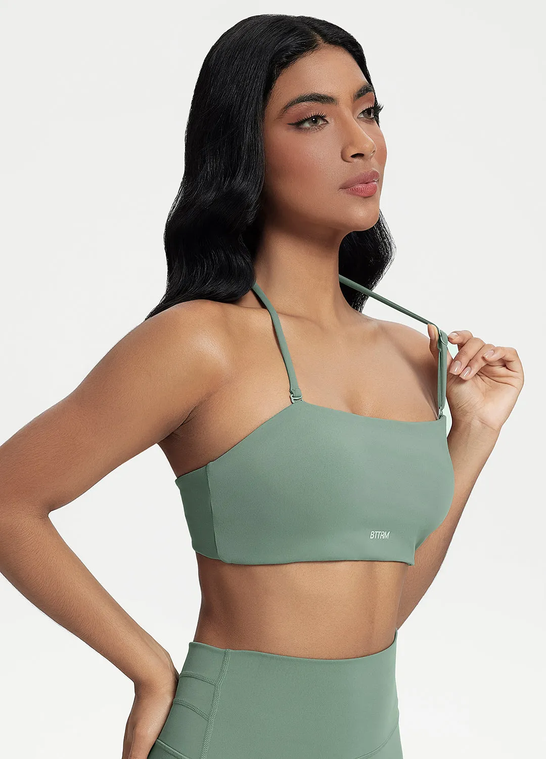 NonIrritating SeamFreeShoulder Back-Clasp Bandeau Top
