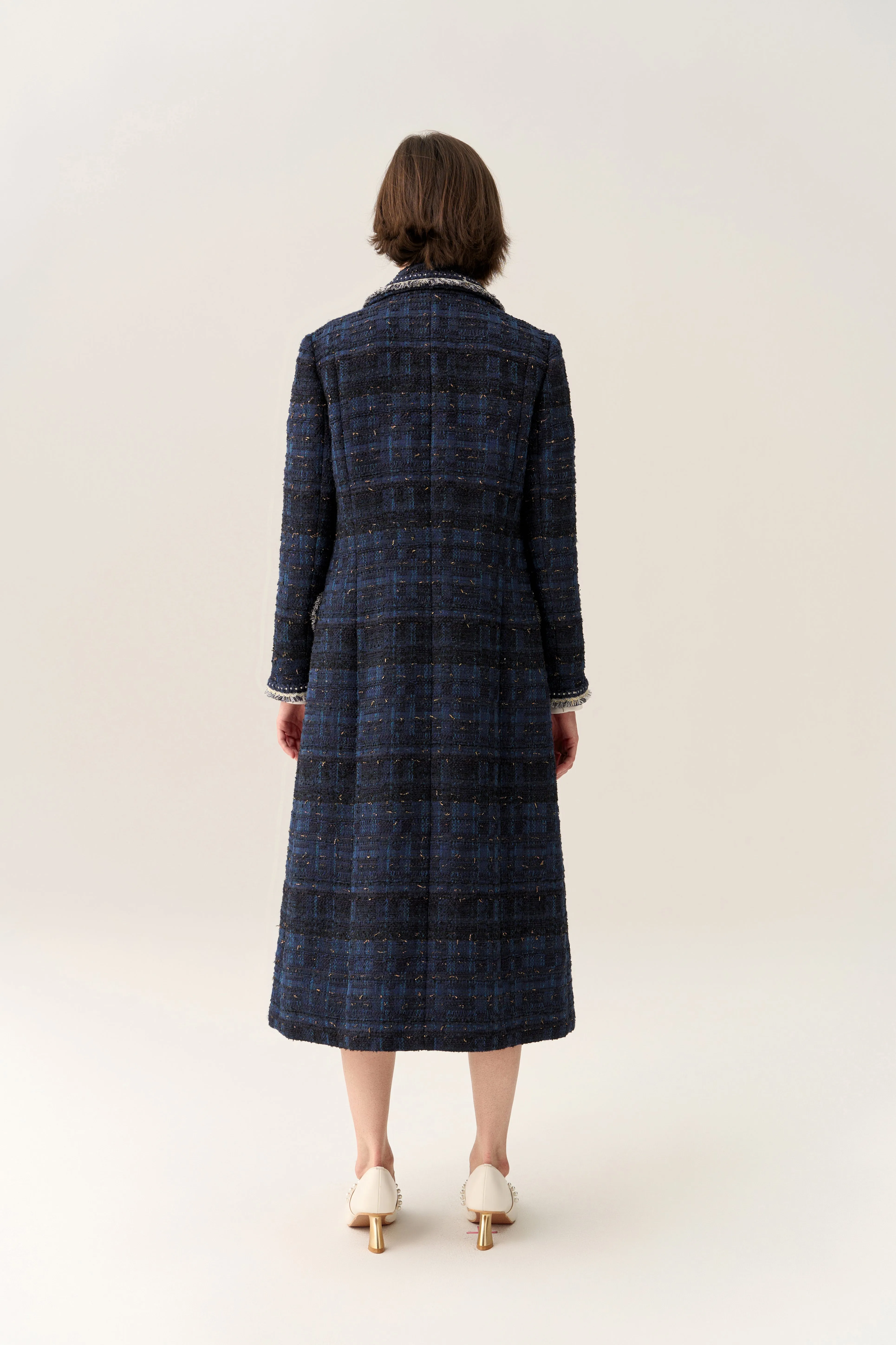 Ethical Mode Star Soul Notched-lapel Double-breasted Maxi Coat
