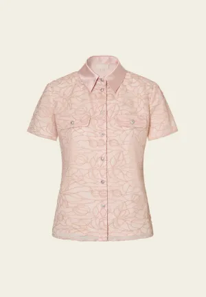 Stream Fit Hero Fit Plant-embroidery Mesh Slim-fit Polo Shirt