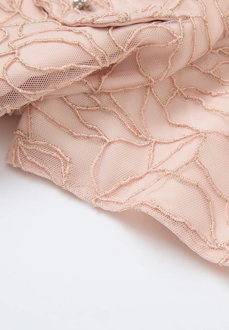 Plant-embroidery Mesh Slim-fit Polo Shirt Shoot Mood