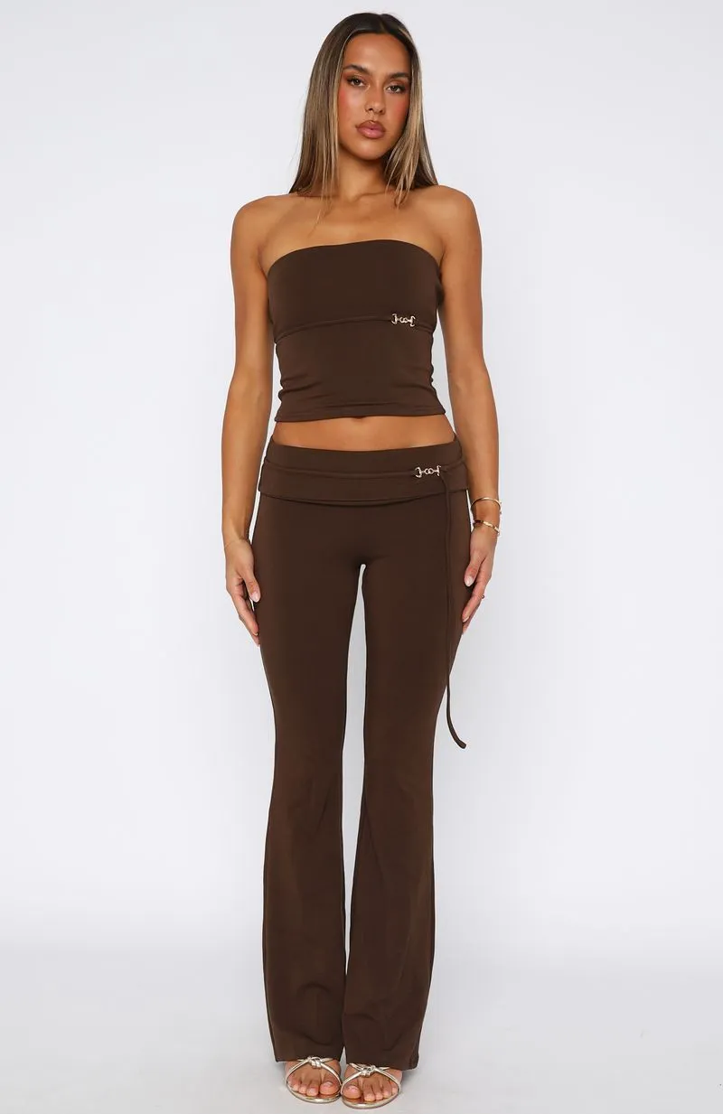 Ventilation Panel Step On Up Strapless Top Chocolate