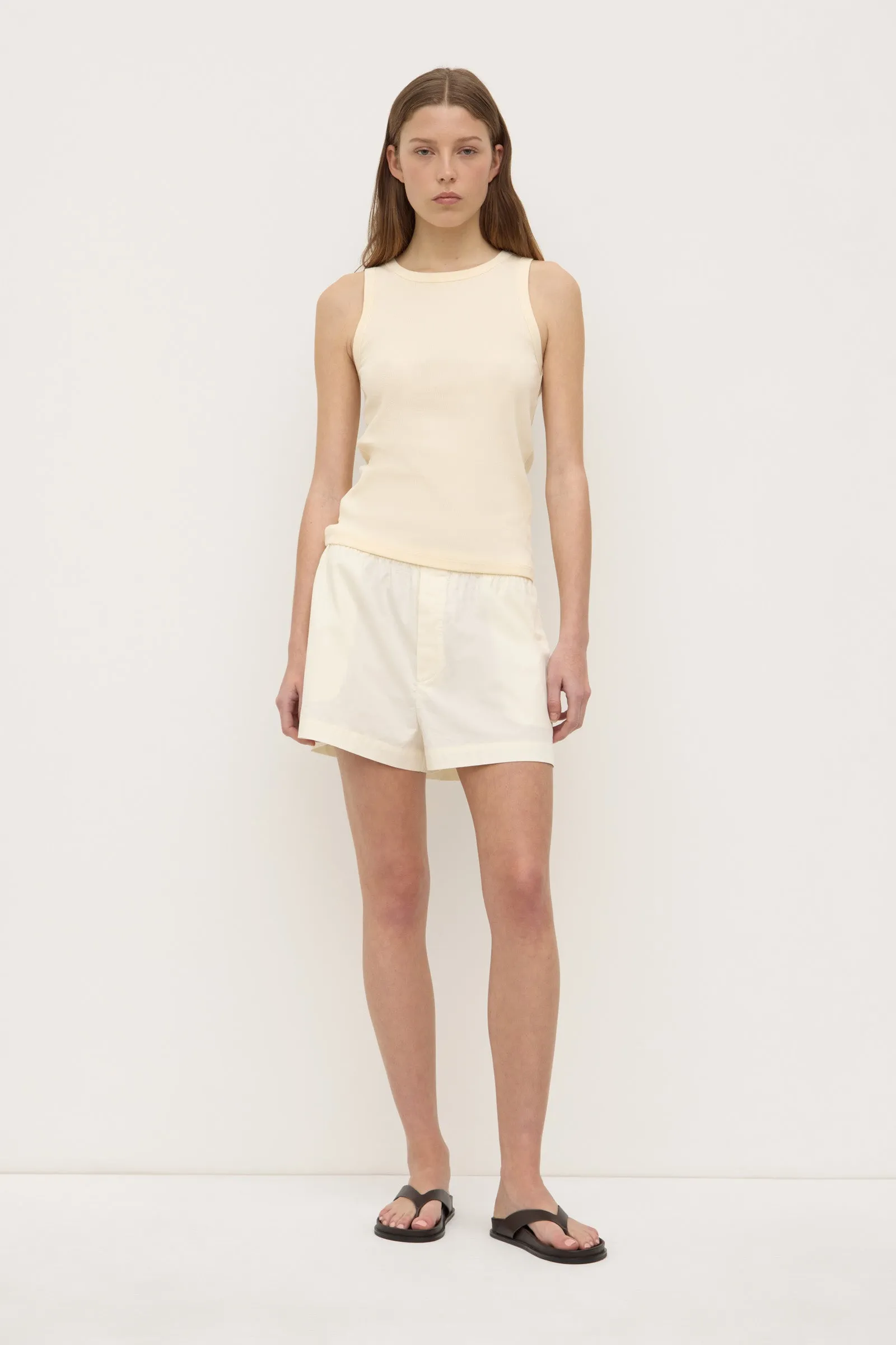 Nika Rib Tank Flexible Waistband AbrasionFree Edging