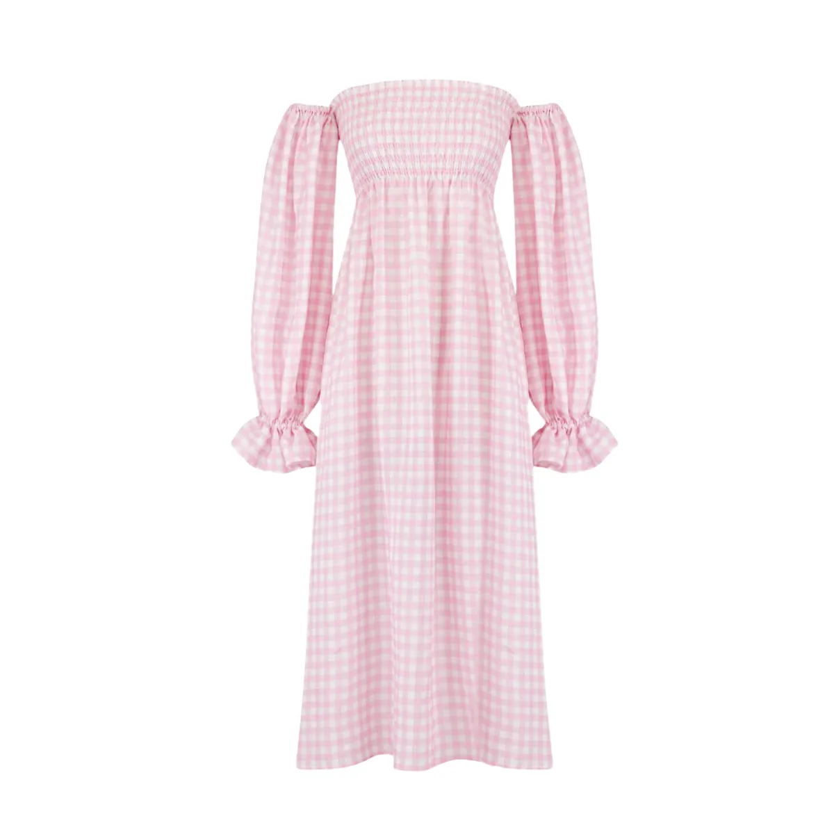 Atlanta Linen Dress in Pink Vichy spring fresh