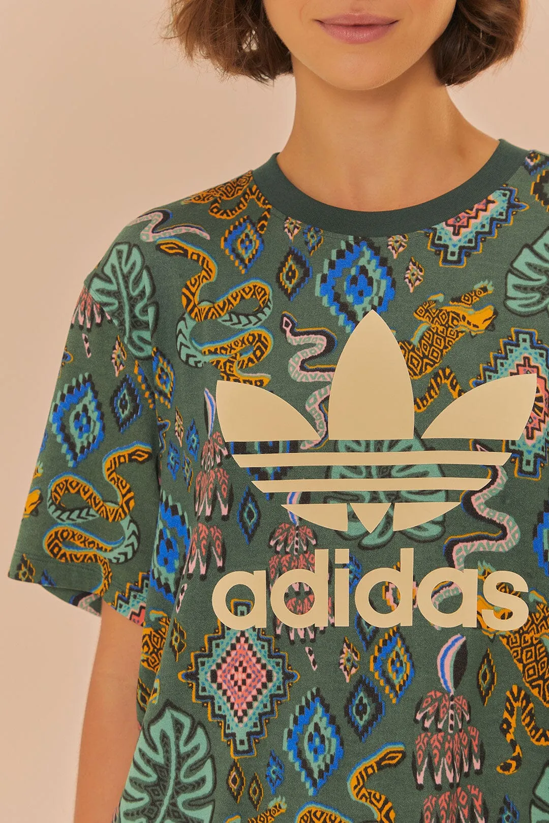 Handmade Glow Camera Glow Green Adidas Farm Rio T-Shirt