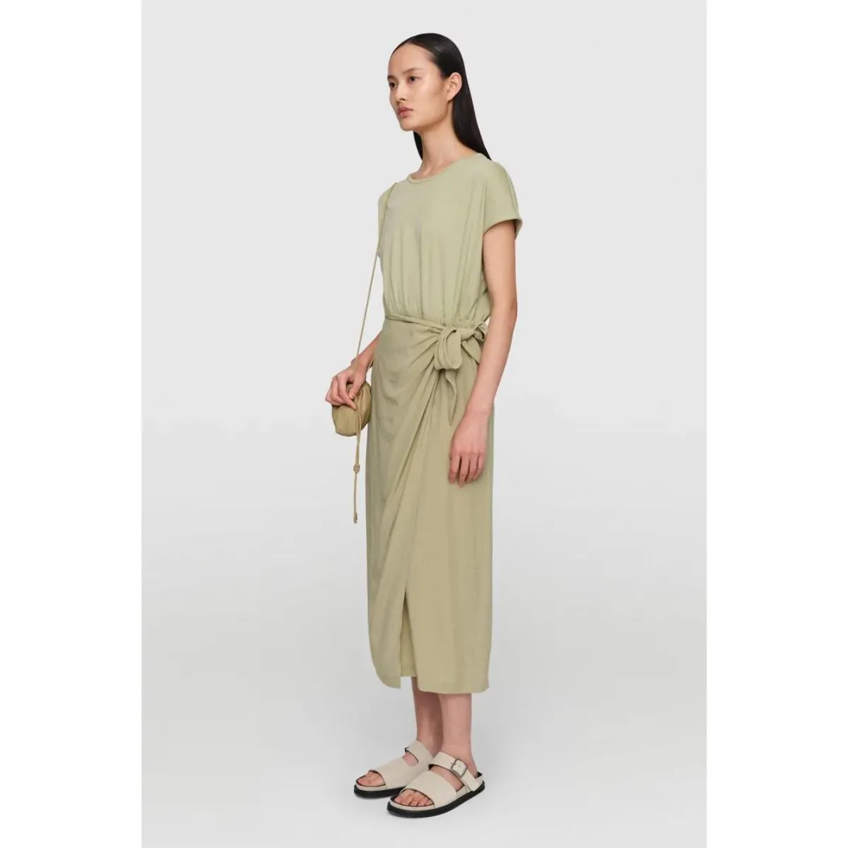 HighVisibility Trim Sepia Organic Cotton Jersey Dress