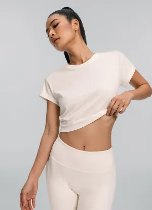 Lightweight Wear Cropped Cotton T-Shirt