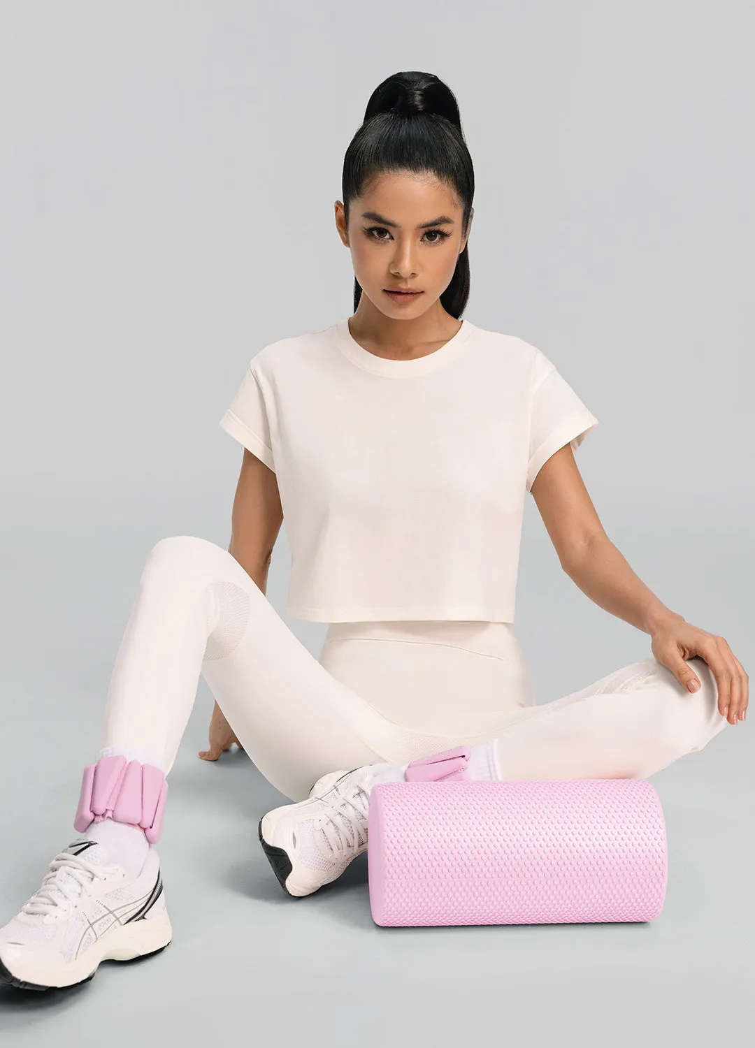 Tear Resistant SeamlessSidePanels Cropped Cotton T-Shirt