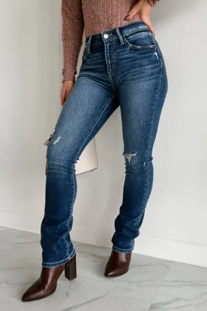 Ernie High Rise Skinny Bootcut Kancan Jeans (Dark) Trend Setter Home Comfort Low Maintenance Denim